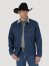 Men's Wrangler Blanket Lined Corduroy Collar Denim Jacket (Big & Tall) in Prewashed Indigo