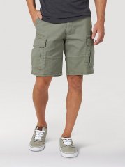 Men's Wrangler Authentics Stretch Cargo Short in Dusty Olive