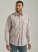 Men's Wrinkle Resist Long Sleeve Western Snap Stripe Shirt in Sandy Brown