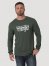 Men's Wrangler Long Sleeve Front Graphic T-Shirt in Black Forest Heather