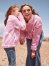 Wrangler x Barbie Girl's Western Sherpa Jacket in Pink