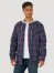 Men's Wrangler Authentics Quilted Flannel Shirt Jacket in Blue/Red