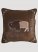 Wrangler Faux Leather Buffalo Decorative Throw Pillow in Brown