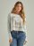 Women's Wrangler Retro Square Drawn Long Sleeve Boyfriend Crop Tee in Smoke