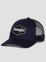 Men's Mesh Back Wrangler Hat in Black/Navy