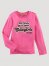 Girl's Long Sleeve Cowgirls Graphic Tee in Pink