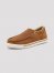 Kids Leather Slip On Shoe In Cognac