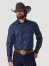 Cowboy Cut Work Western Rigid Denim Long Sleeve Shirt in Rigid Indigo