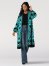 Women's Wrangler Balloon Sleeve Open Cardigan in Turquoise