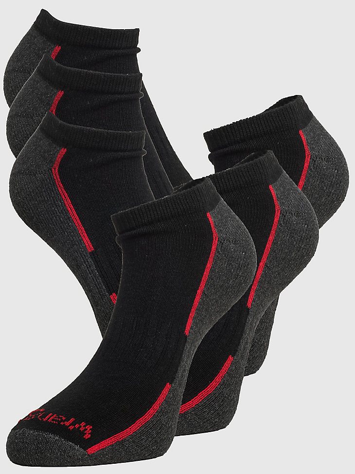 Men's Wrangler Low-Cut Cushioned Socks (6-Pack) in Black