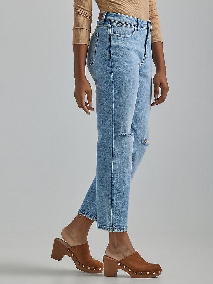 Women's Rodeo Straight Destructed Crop in Medium