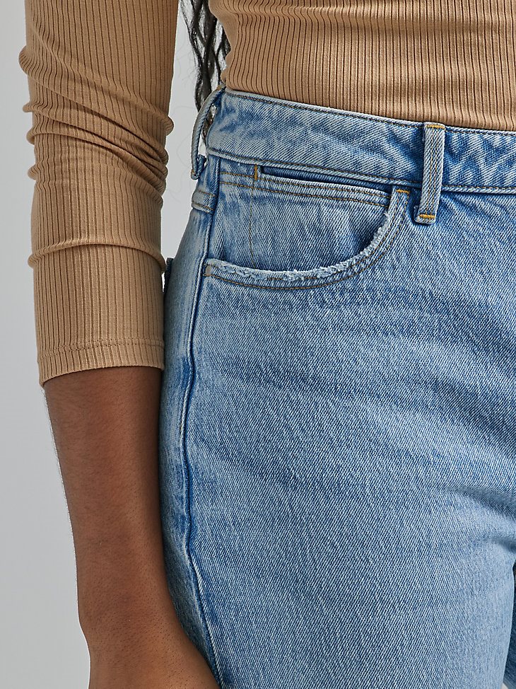Women's Rodeo Straight Destructed Crop in Medium