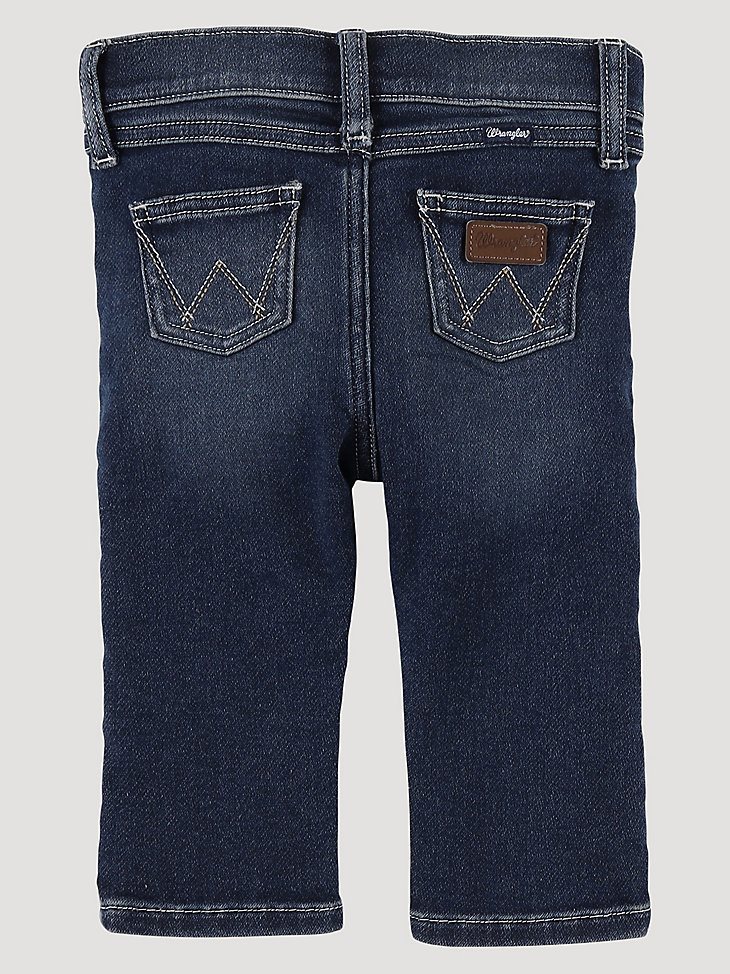 Little Boy's Stitched Pocket Bootcut Jean in Denim