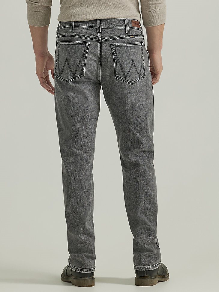 Men's Wrangler Slim Straight Jean in Light Grey Wash