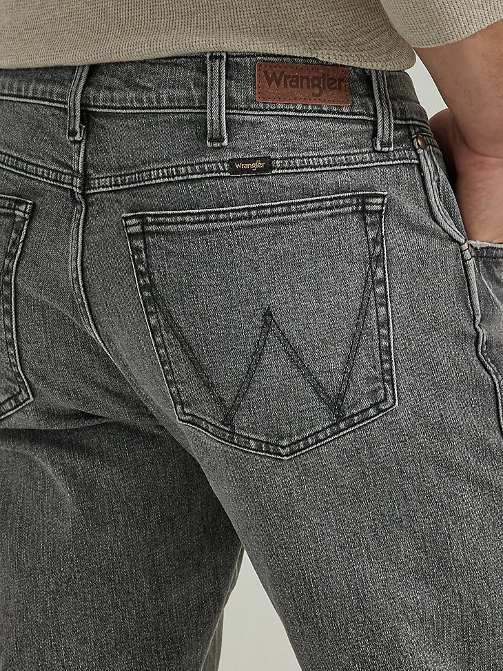 Men's Wrangler Slim Straight Jean in Light Grey Wash