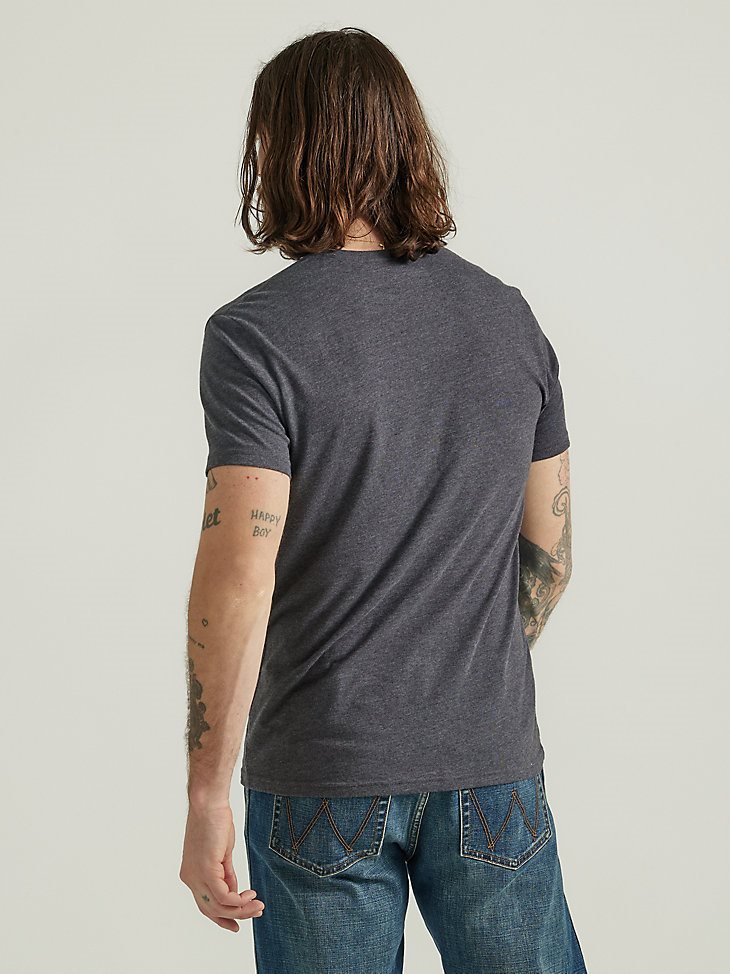 Men's Steer Cowboys T-Shirt in Jet Black