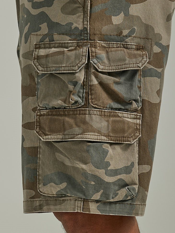 Wrangler Men's Five Star Premium Stacked Cargo Short in Shadow Brown Camo