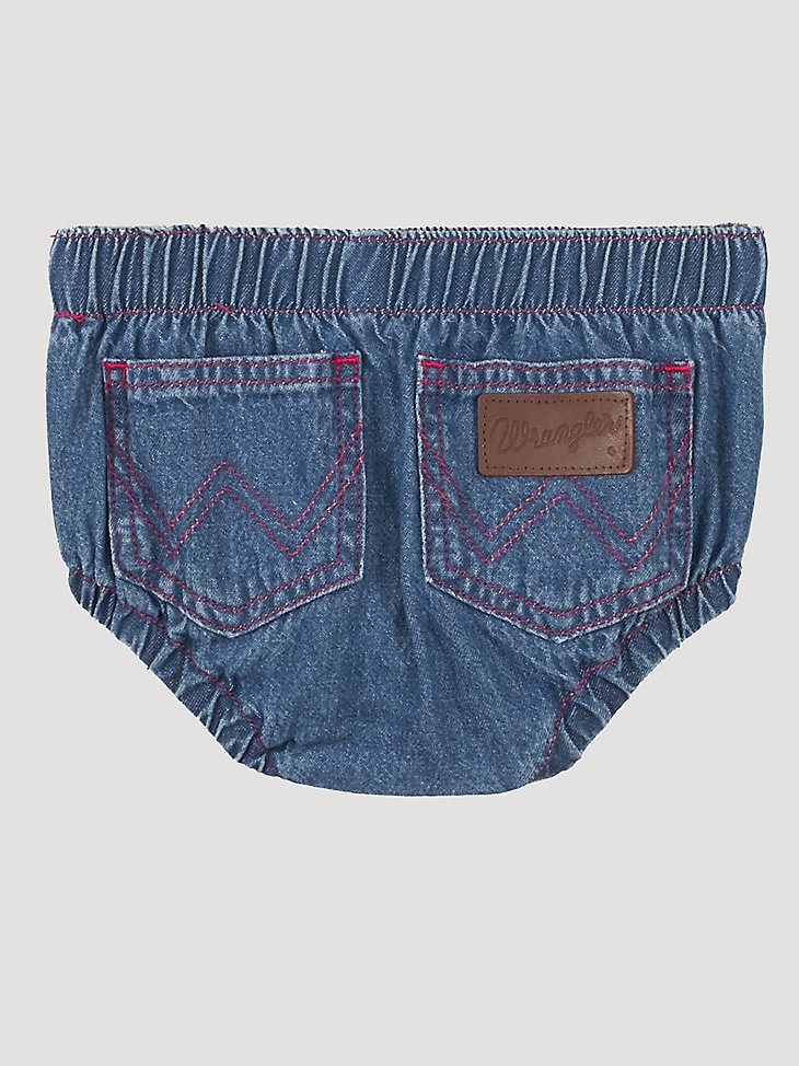 Baby Wrangler Diaper Cover in Denim/Pink