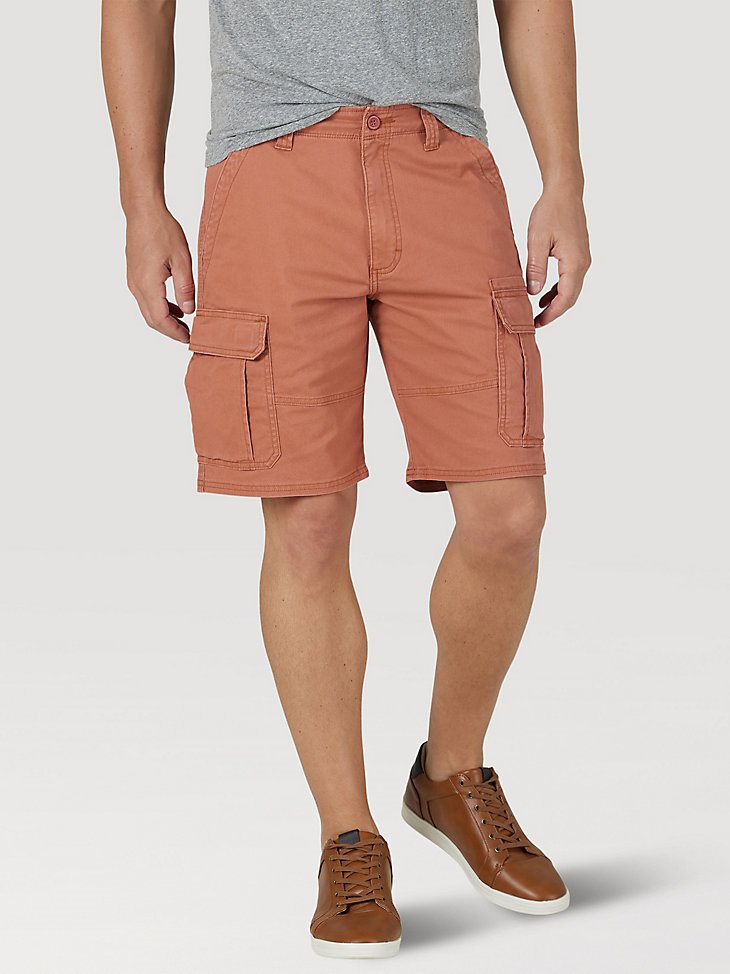 Men's Wrangler Authentics Stretch Cargo Short in Copper Brown
