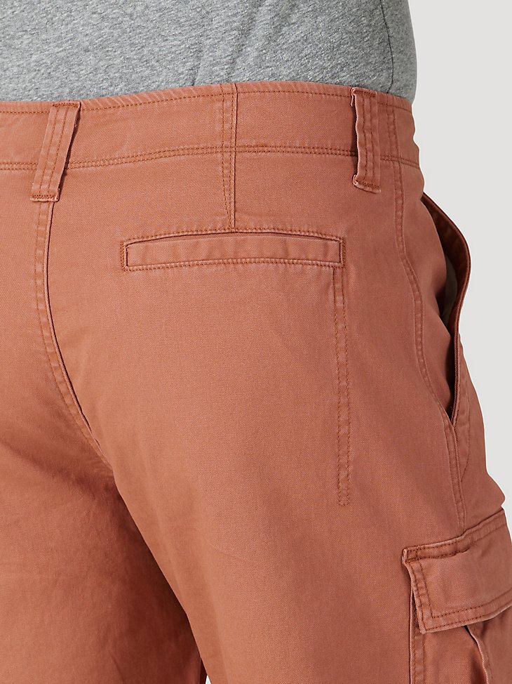 Men's Wrangler Authentics Stretch Cargo Short in Copper Brown