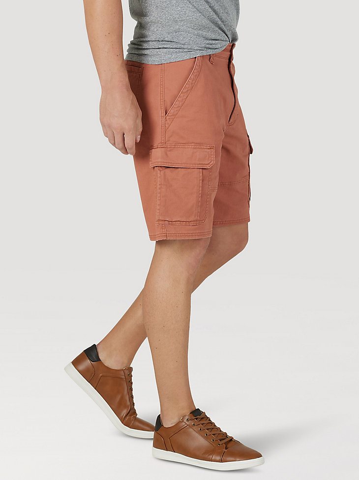 Men's Wrangler Authentics Stretch Cargo Short in Copper Brown