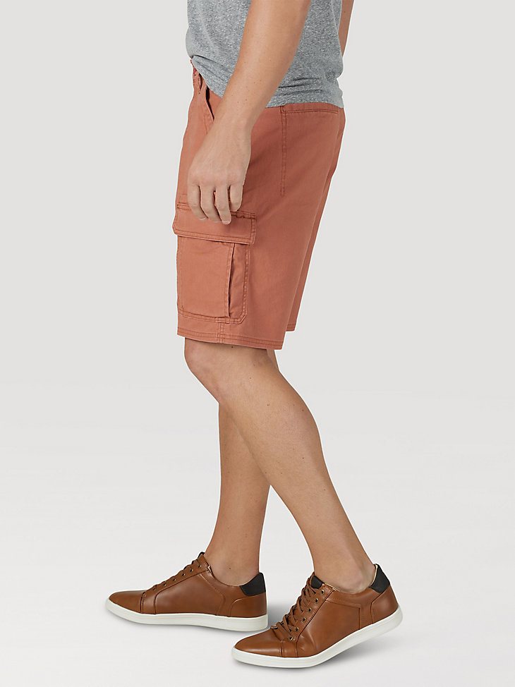 Men's Wrangler Authentics Stretch Cargo Short in Copper Brown