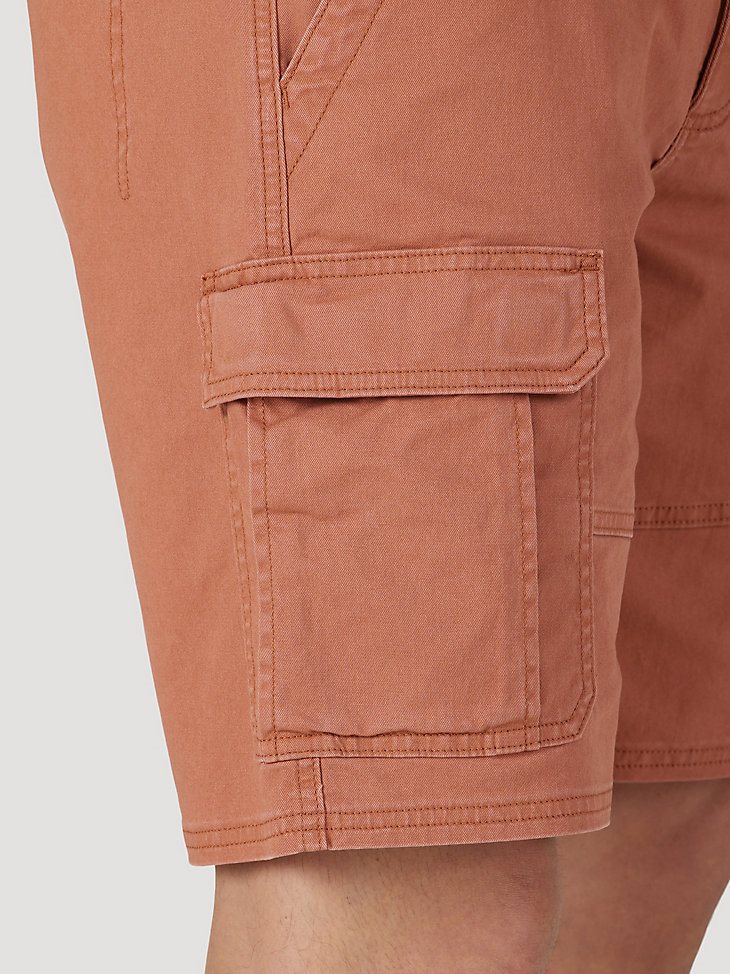 Men's Wrangler Authentics Stretch Cargo Short in Copper Brown