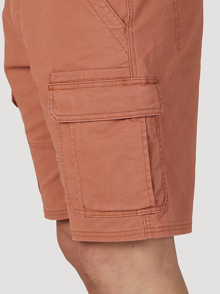 Men's Wrangler Authentics Stretch Cargo Short in Copper Brown