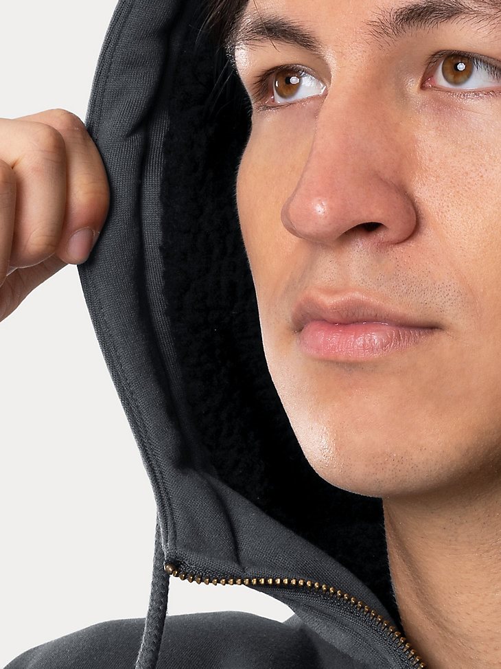 Men's Sherpa Lined Workwear Jacket in Charcoal