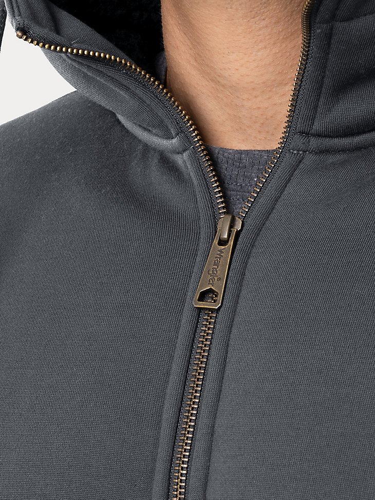 Men's Sherpa Lined Workwear Jacket in Charcoal