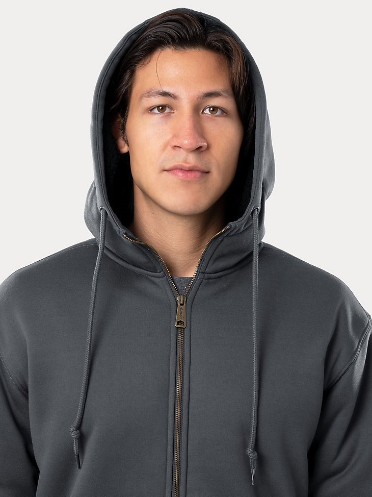 Men's Sherpa Lined Workwear Jacket in Charcoal