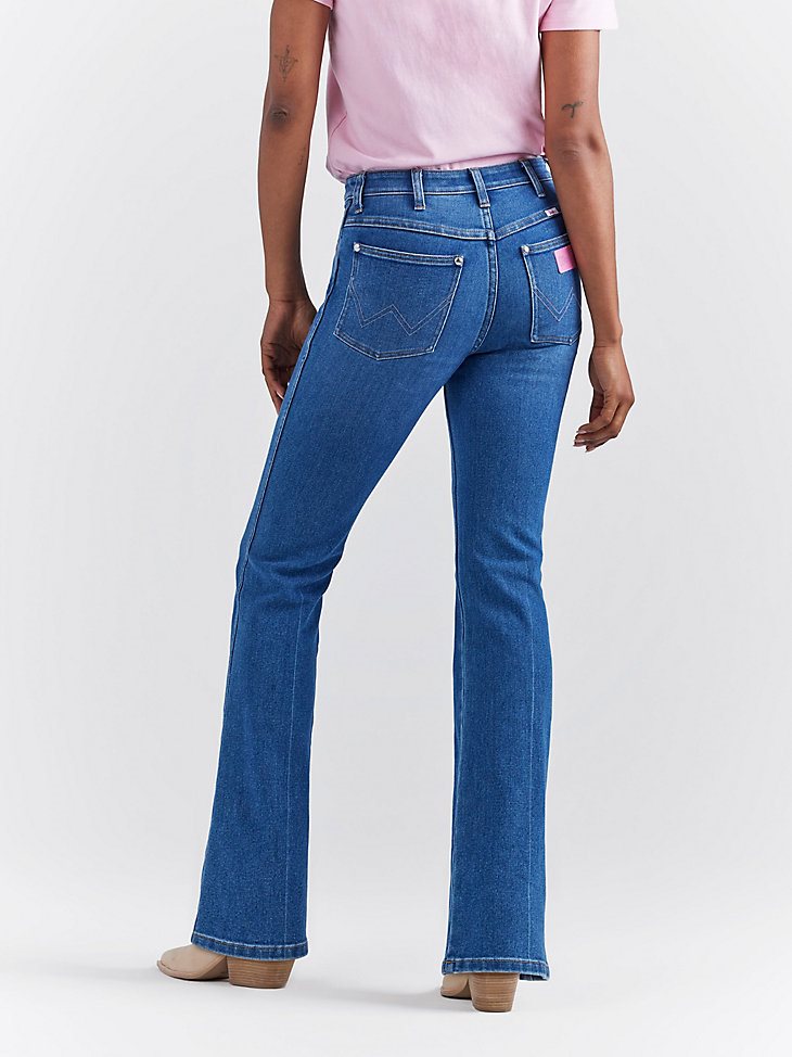 Wrangler x Barbie Westward High Rise Bootcut Jean in Wrangler Blue