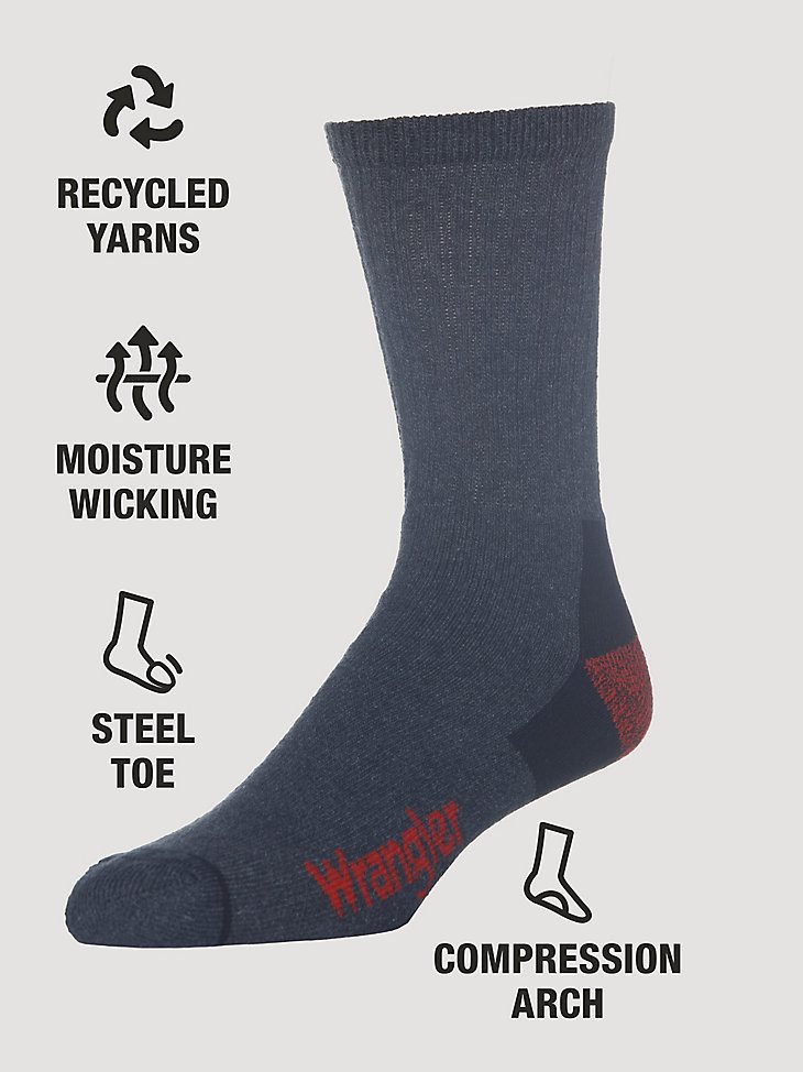 Men's Cold Weather Work Socks (3-pack) in Grey