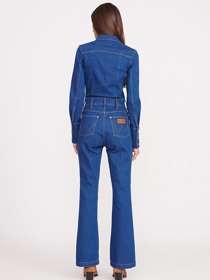 Wrangler + STAUD The Body Jumpsuit in Dark Rinse