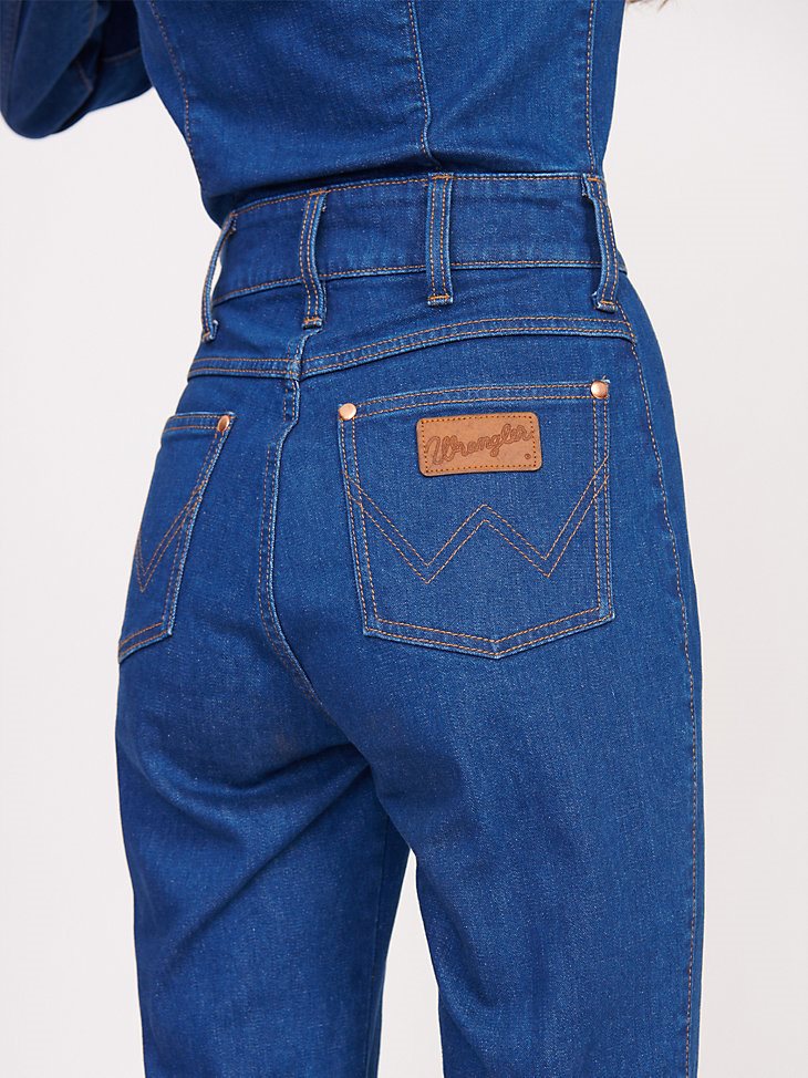 Wrangler + STAUD The Body Jumpsuit in Dark Rinse