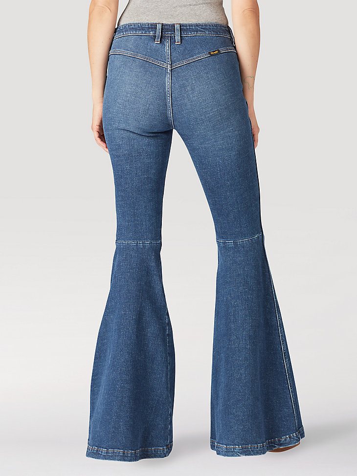 The Wrangler Retro Premium Jean: Women's High Rise Trumpet Flare in Victoria