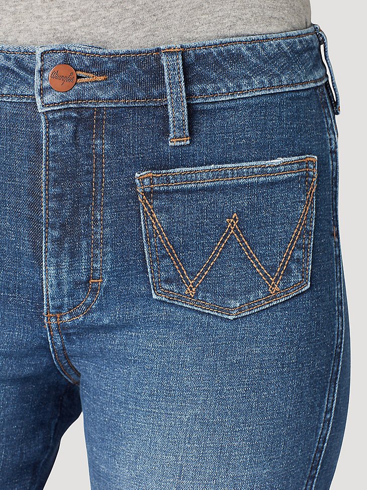 The Wrangler Retro Premium Jean: Women's High Rise Trumpet Flare in Victoria