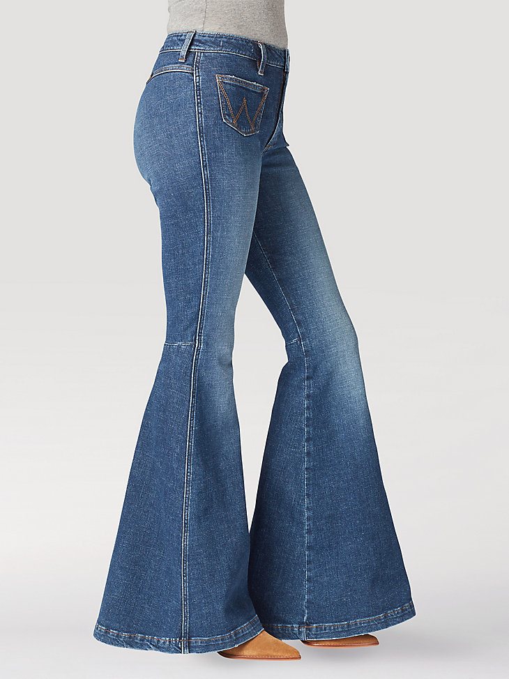 The Wrangler Retro Premium Jean: Women's High Rise Trumpet Flare in Victoria