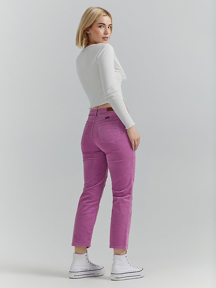 Women's Rodeo Straight Crop Corduroy Jean in Wild Flower