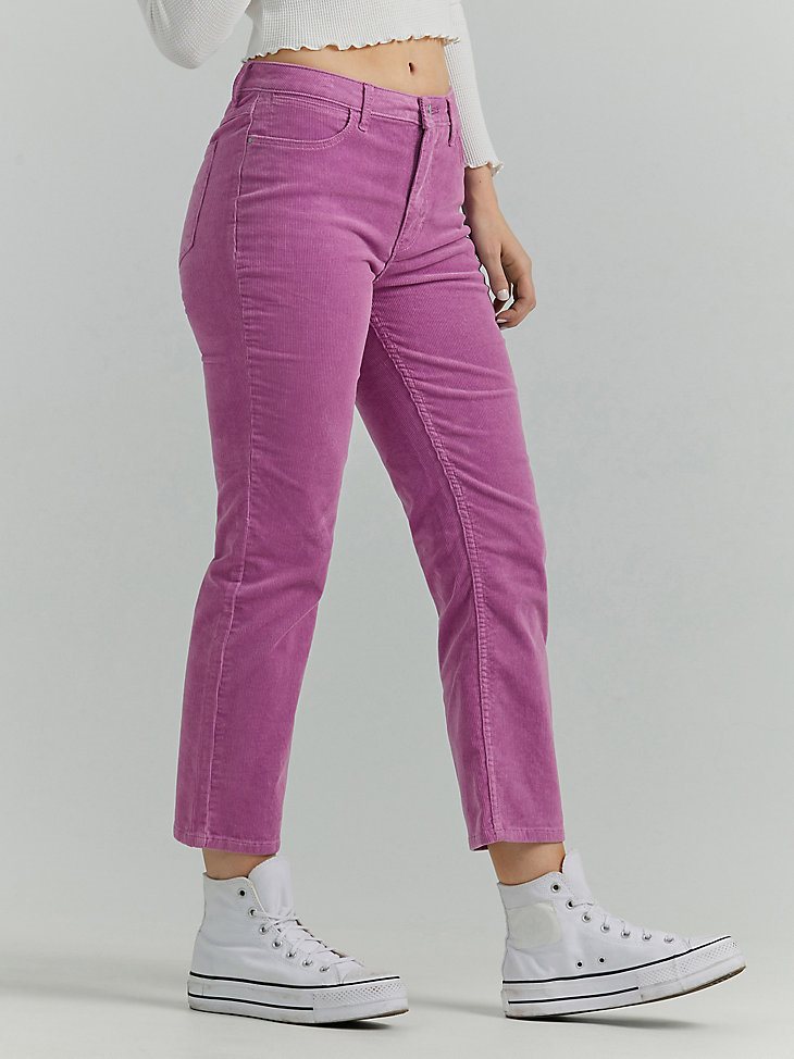 Women's Rodeo Straight Crop Corduroy Jean in Wild Flower