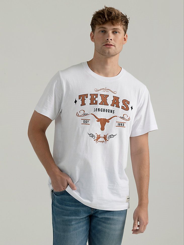 Men's Wrangler Collegiate Logo T-Shirt in University of Texas