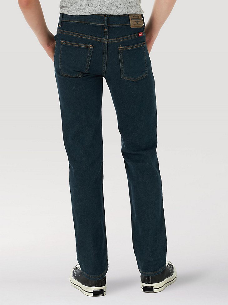 Boy's Wrangler Five Star Flex Straight Leg Jean (4-7) in Dark Night