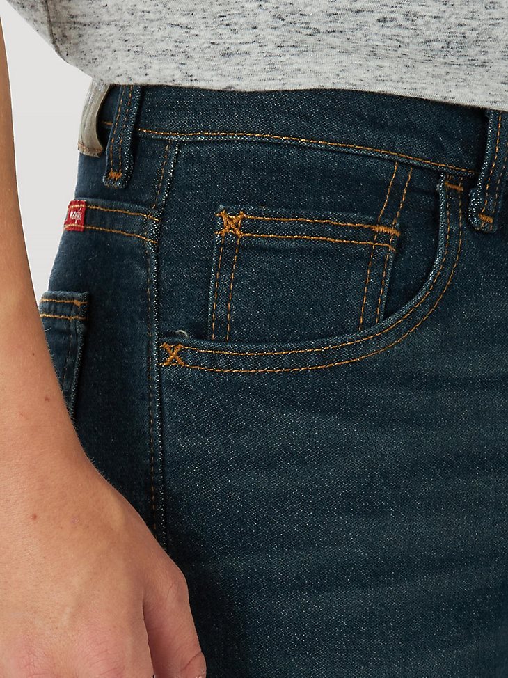 Boy's Wrangler Five Star Flex Straight Leg Jean (4-7) in Dark Night