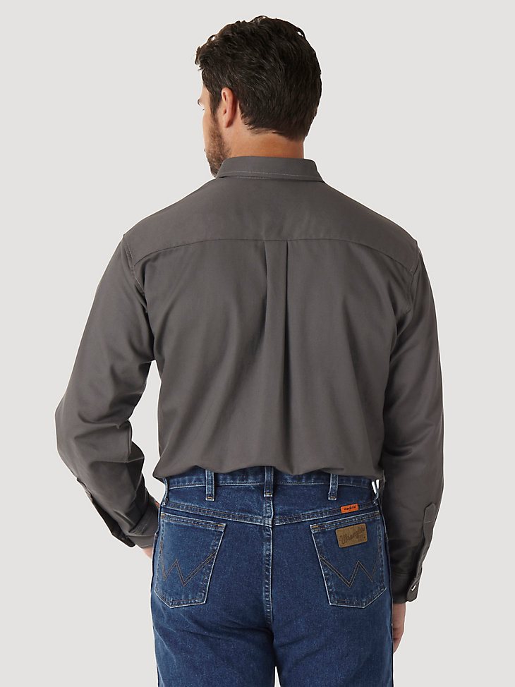 Wrangler RIGGS Workwear FR Flame Resistant Work Shirt in Slate Grey