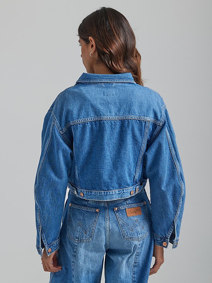 Women's Cowboy Crop Denim Jacket in Together Again