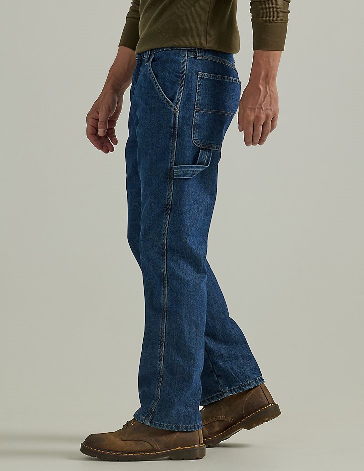 Wrangler Fleece Lined Carpenter Jean in Dark Stonewash