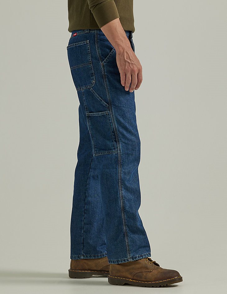 Wrangler Fleece Lined Carpenter Jean in Dark Stonewash