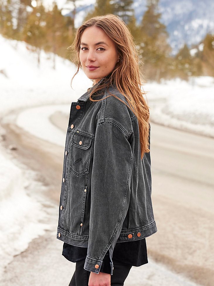 Women's Heritage Jumbo Trucker Jacket in Shadows