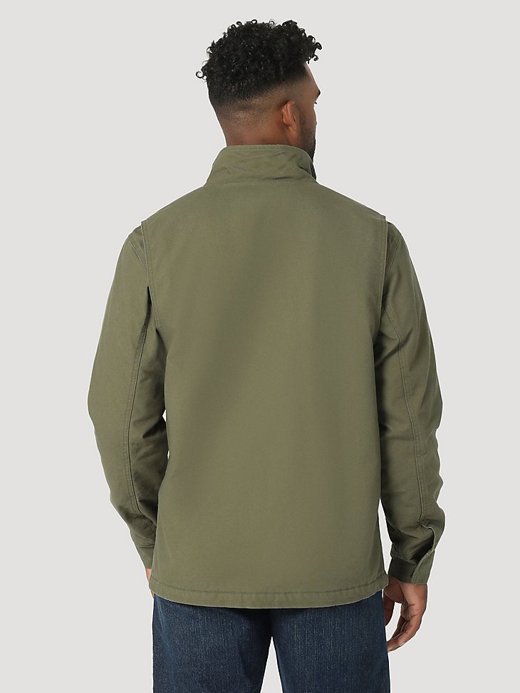RIGGS Tough Layers Sherpa Lined Canvas Jacket in Loden