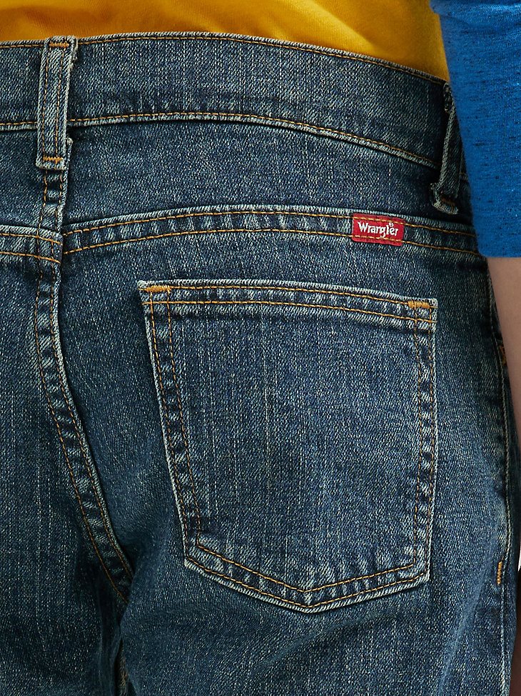 Boy's Wrangler Five Star Classic Straight Fit Jean (8-16) in Sunkissed Denim
